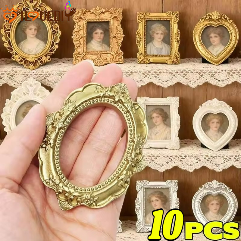 Mini Molduras Barrocas Para Artesanato DIY | 10 Unidades De Escultura 3D Retrô Decoração Portátil Unhas/Capa De Telefone