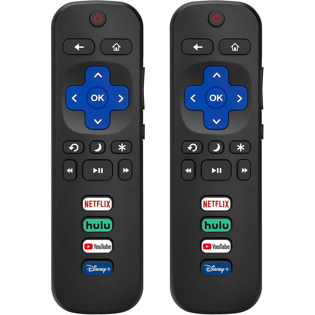 (Pacote 2) Controle Remoto de Substituição Apenas Roku Tv, Compatível TCL Roku/Hisense Roku/Onn Roku/Sharp