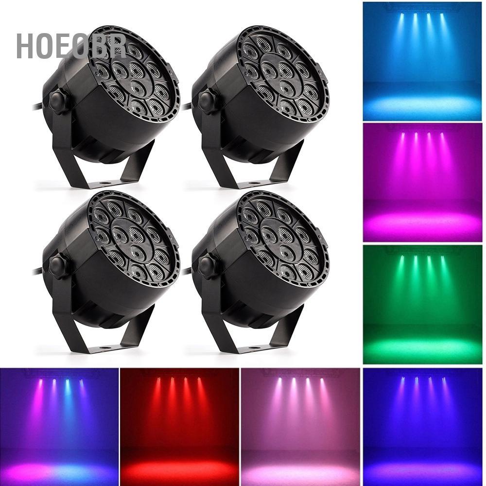 Hoeobr Hoeobr LED Stage Light Lamp RGBW PAR Lights 12pcs LEDs 12W Auto DMX512 Disco ativado por som para DJ Party