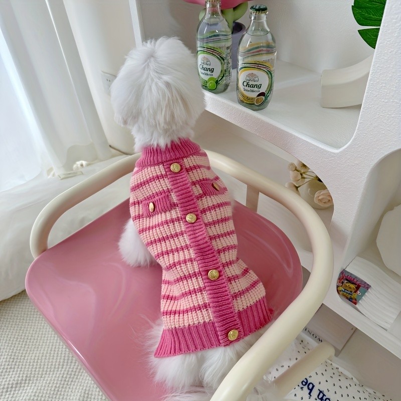 Suéter para Animais de Estimação, Roupas para Cães Pequenos em Rosa para Outono e Inverno, Teddy, Schnauzer, Pomeranian,