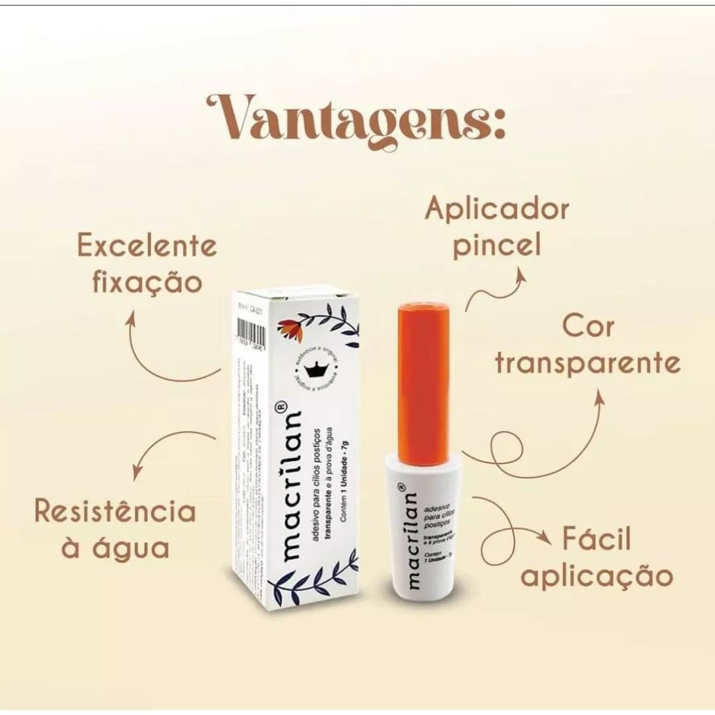 Cola Para Cílios Postiços á Prova D' Água - Macrilan