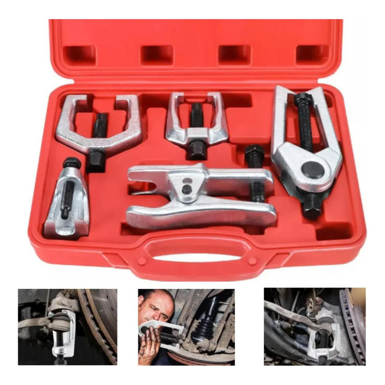 【Kit 5 Peças】Extrator de Braço Pitman + Separador de Junta Esférica - Ferramenta Profissional - Aço Forjado Resistente em Oferta na Shopee
