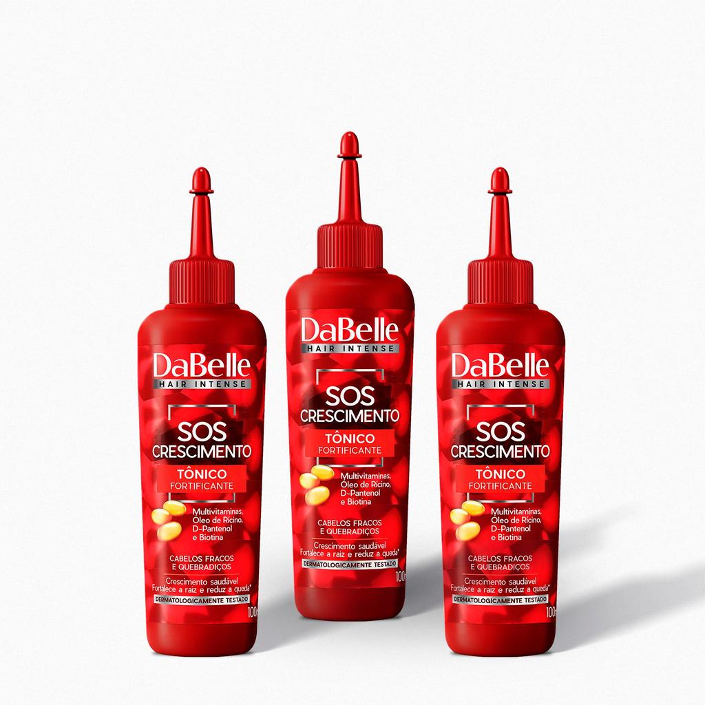 Combo 3 Tônicos SOS Crescimento - Dabelle Hair em Oferta na Shopee