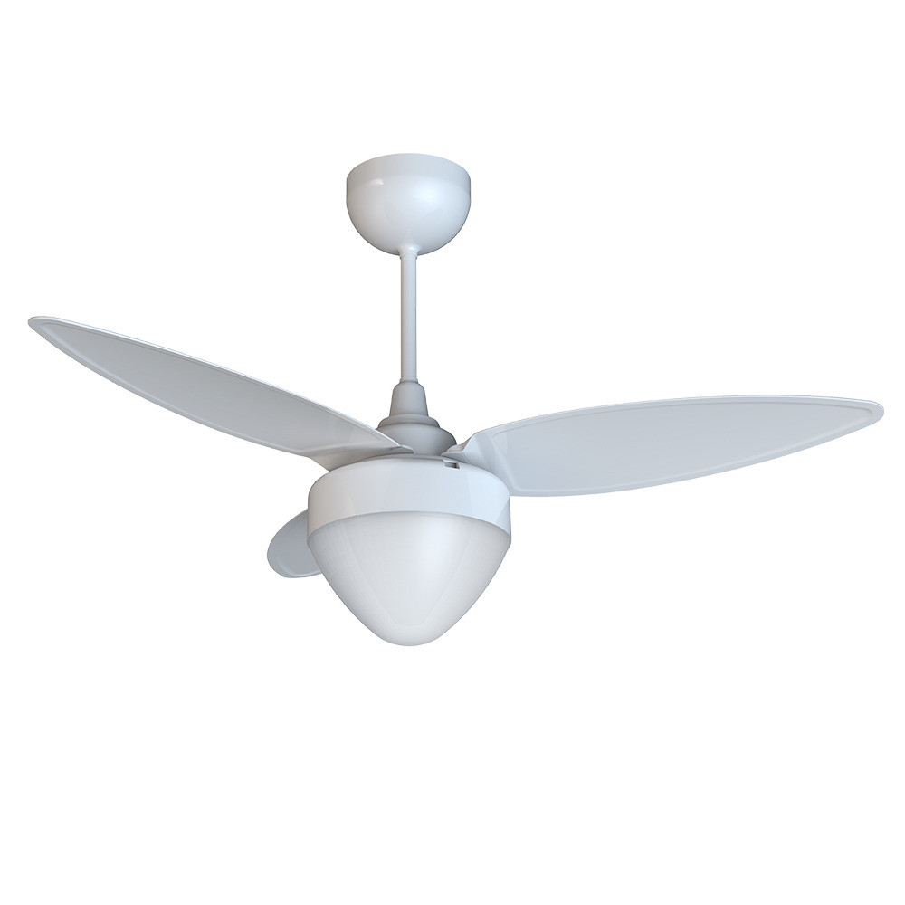 Detalhes do Ventilador de teto 3 pás Inverter com controle remoto branco - Aires
