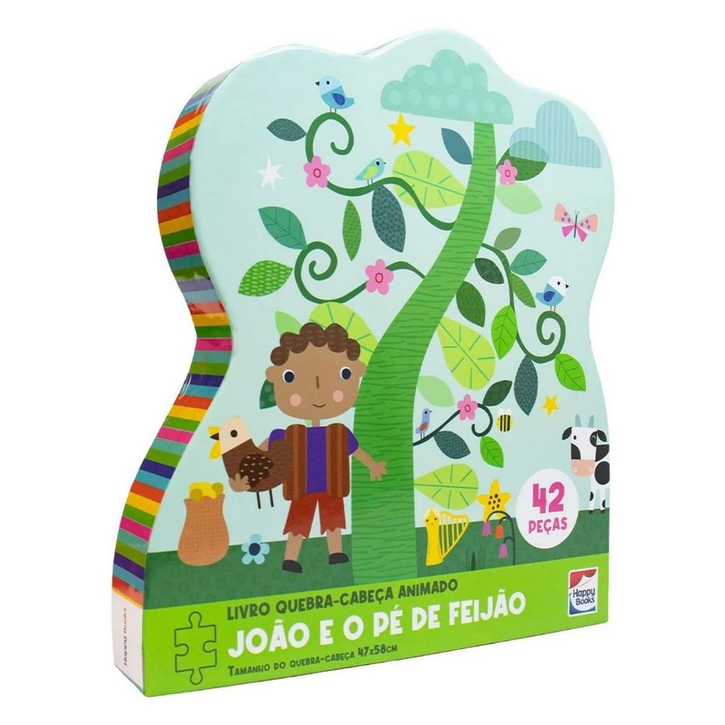 Livro Quebra-Cabeça Animado: João e o Pé de Feijão - Happy Books