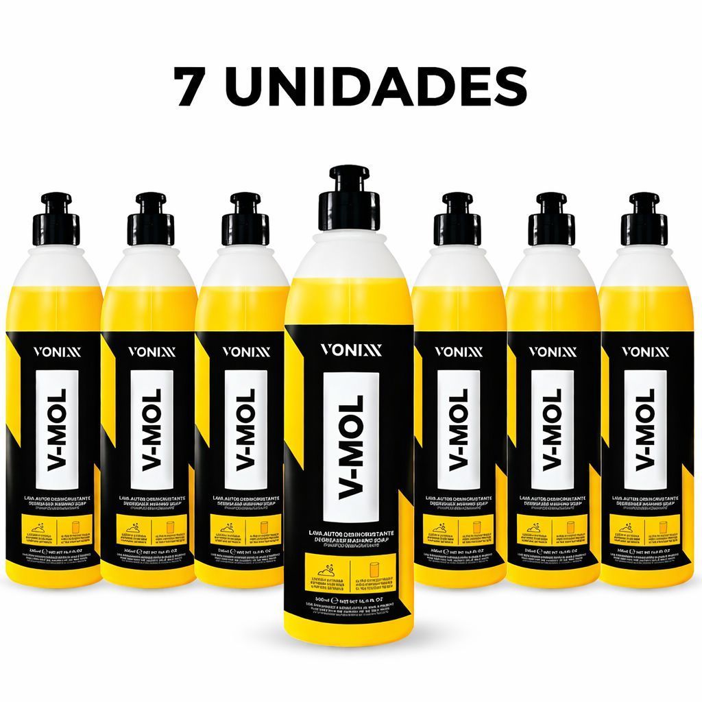 Kit 7 V-Mol 500ml Vonixx Shampoo Lava Autos Desincrustante