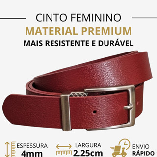 Cinto Feminino Ajustável 2,25 cm Fivela Prata PP ao Plus Size Varias Cores Linha Premium em Oferta na Shopee