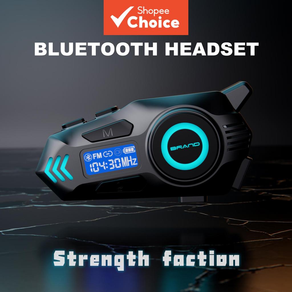 Fones de ouvido K09: capacete de motocicleta, fone de ouvido Bluetooth 5.4, função intercomunicador e rádio FM, bateria