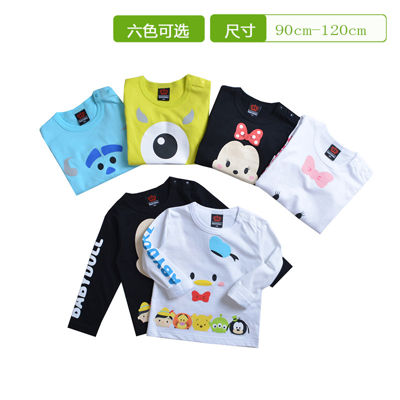 Comércio exterior japonês roupas infantis meninos meninas crianças puro algodão dos desenhos animados camisetas de manga