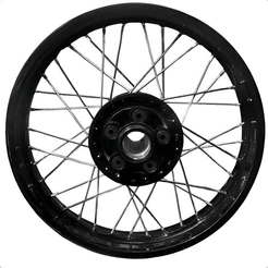 Roda Calha Folha Jante Aro Traseira Preto Xr 200 Cubo Preto Raios 4mm