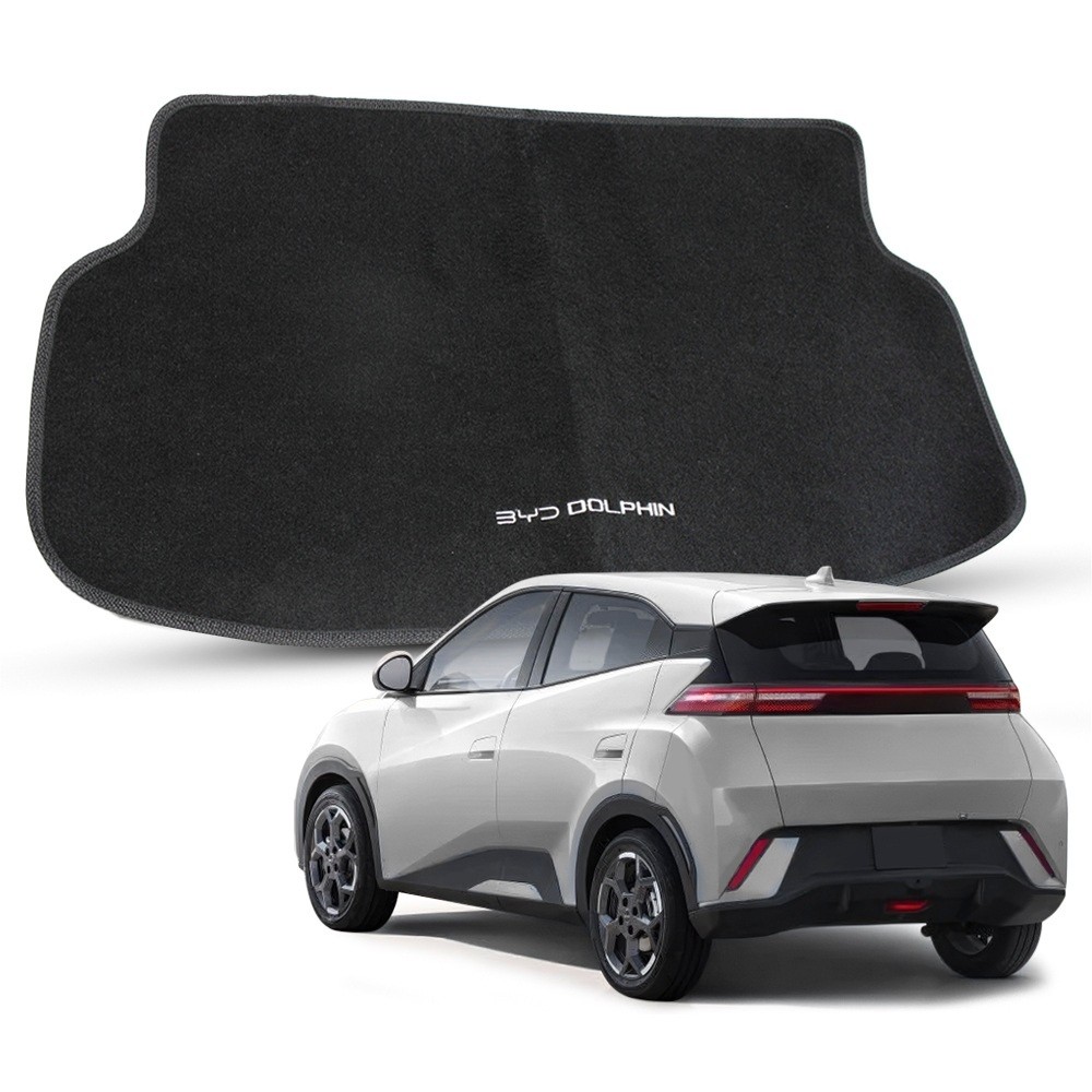 Tapete Porta Malas para BYD Dolphin Mini 2023 a 2026 Carpete Com Molde Igual Medida do Carro Protetor Assoalho