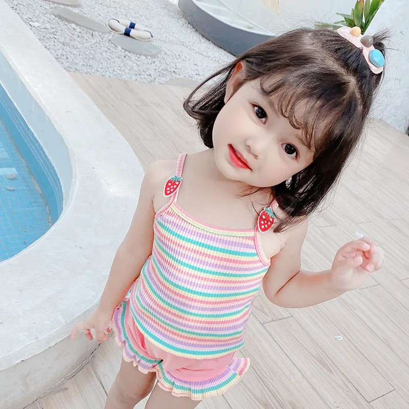 Bebê menina vestido de verão moda versão coreana asas 2023 novo estilo crianças moda de um ano de idade meninas influenc