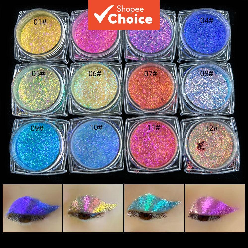 Pó de Sombra de Olhos Camaleão de Alta Pureza, Pigmento Brocado Iridescente Aurora, Usado para Maquiagem Artística dos