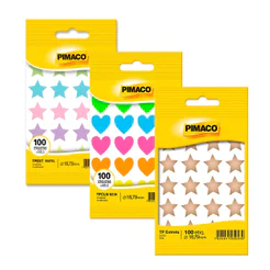 Kit Etiquetas Multiuso TP estrela e coração Pimaco
