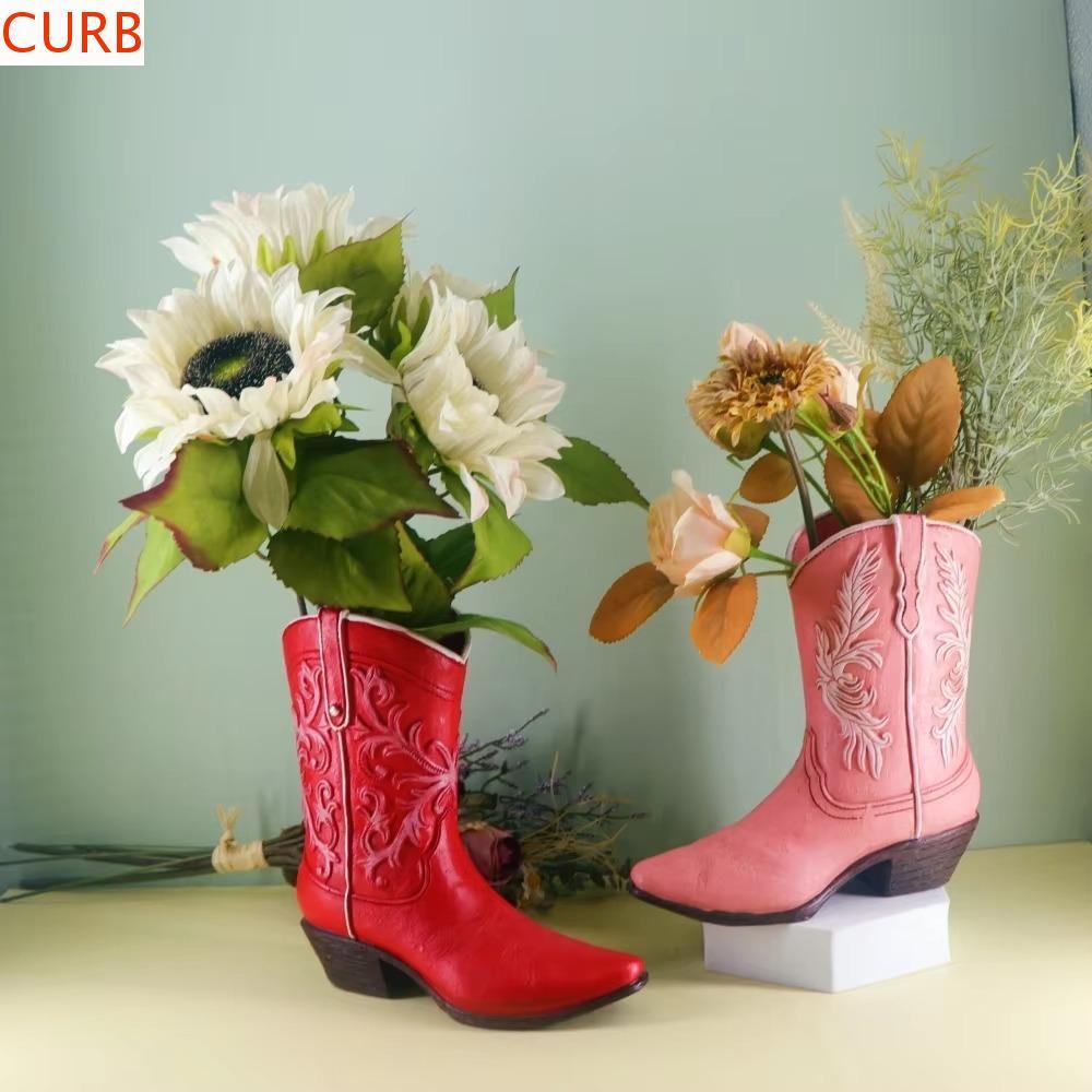 Vasos Em Forma De Bota CURB , Vaso De Flores Elegante Com De Resina , Recipiente De Planta Hidropônica Exclusivo Feito em Oferta na Shopee
