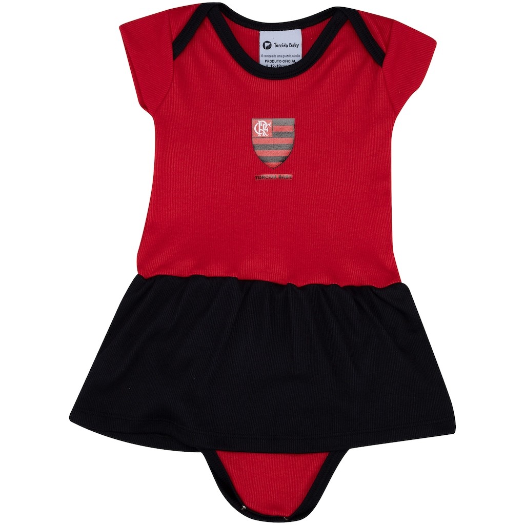 Vestido Body Menina Flamengo