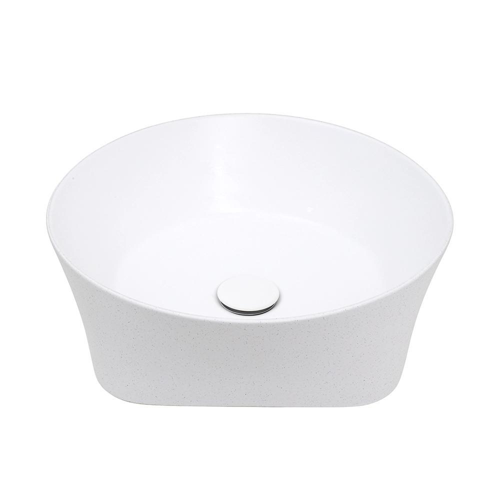 Cuba de Apoio para Banheiro Oval Louça Cerâmica Urban Pingoo - Branco