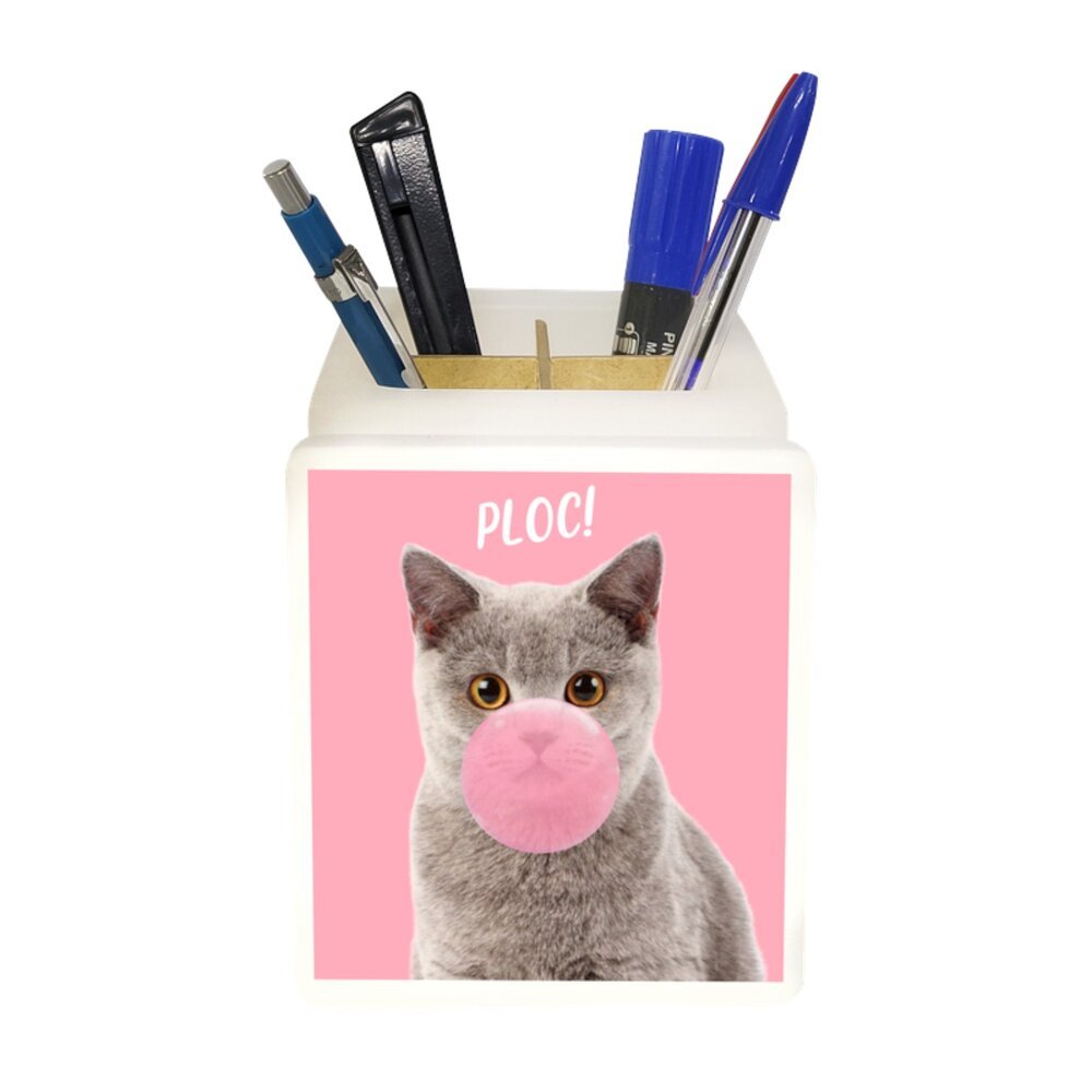 Organizador de Mesa Iluminado Cat Ploc Ploc LED Porta Objetos Decorativo Escritório