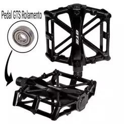 Pedal Rolamento Gts Plataforma Aluminio Rosca Grossa Bike
