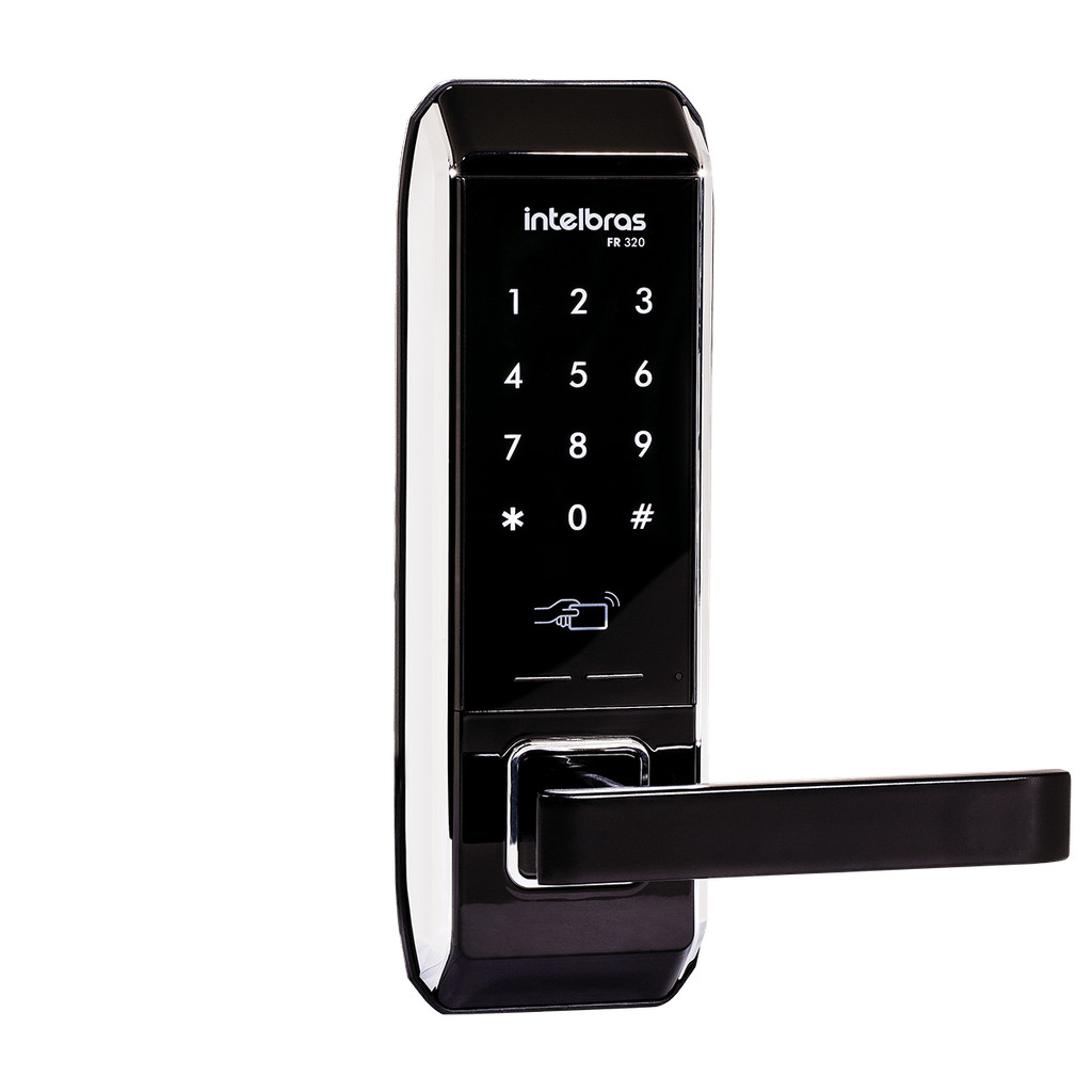 Detalhes do Fechadura Digital de Embutir FR 320 Preta Intelbras