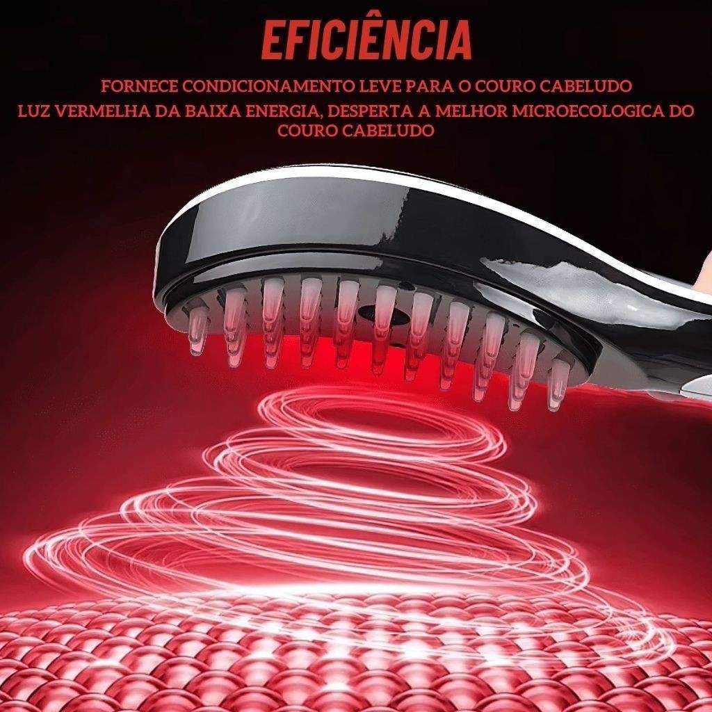 Escova Massageadora com Laser 4 em 1  Tratamento Capilar e Antiqueda Airer.br
