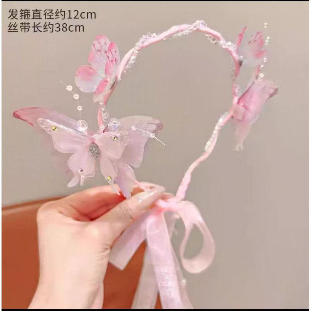 Guirlanda De Fadas Bandana Crianças Flor Fita Acessórios Meninas Para O Cabelo Antiderrapante Menina em Oferta na Shopee