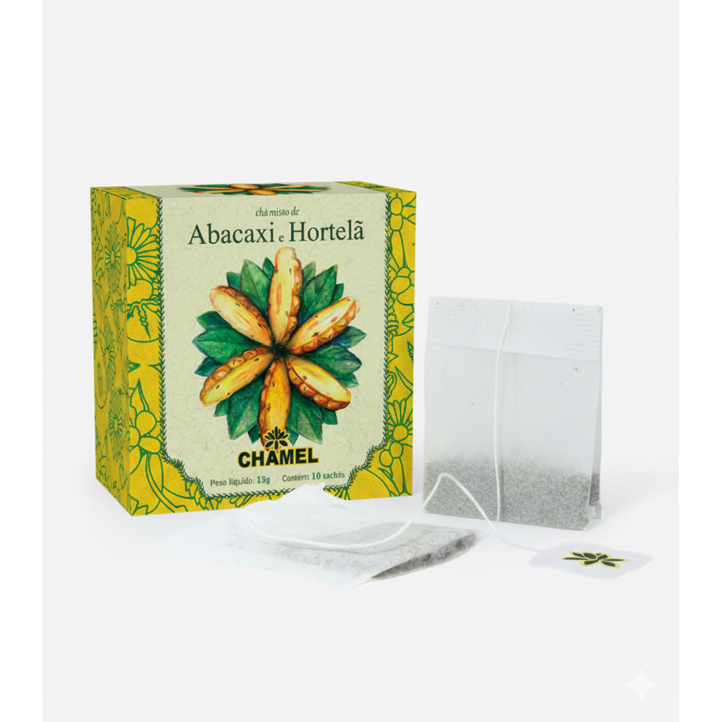 Sachê chá Abacaxi e Hortelã 13g - CHAMEL em Oferta na Shopee