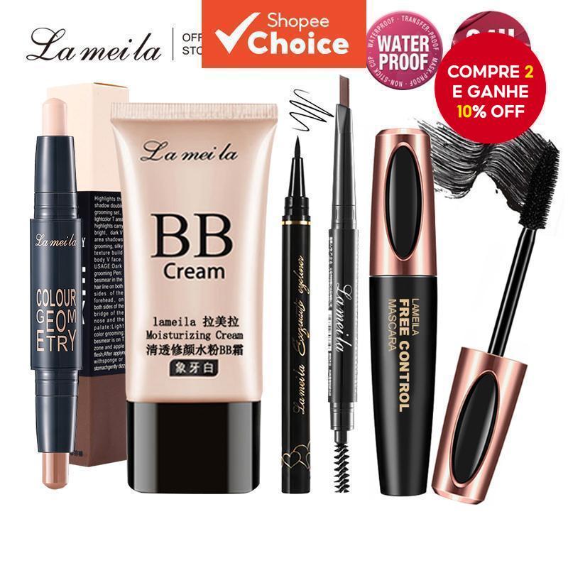 Conjunto De Maquiagem Facial LAMEILA De 5 Peças-BB Cream , Contour Stick , Rímel , Sobranc...