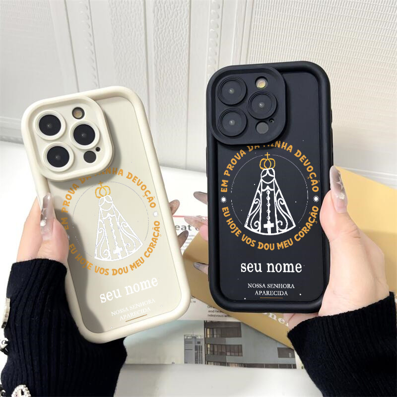 Capinha celular personalizada Nossa Senhora Aparecida para iPhone 11 normal 17 12 13 14 15 16 pro max 14 15 16 Plus capa