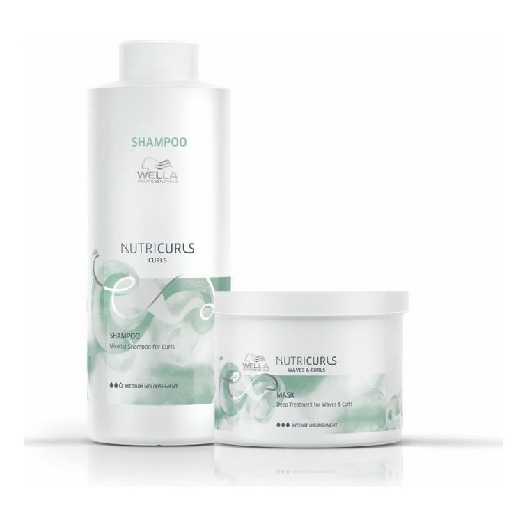 Kit Nutricurls Shampoo 1l + Máscara 500g Wella Professionals
