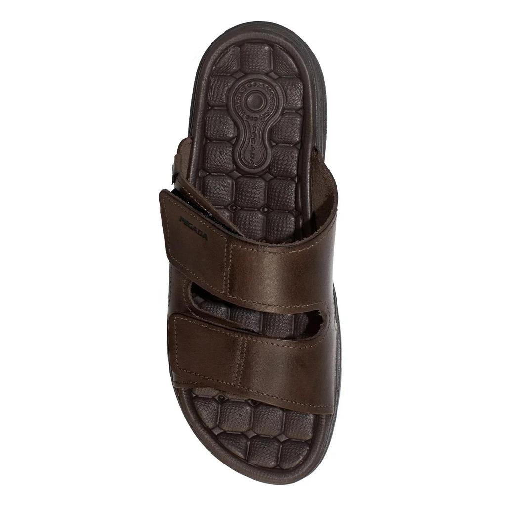 Chinelo Pegada Masculino Couro Tiras Duplas 131283 · foto 2