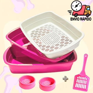 Caixa de Areia Para Gato Furba Com Peneira Pá Higiênica Comedouro e Bebedouro em Oferta na Shopee