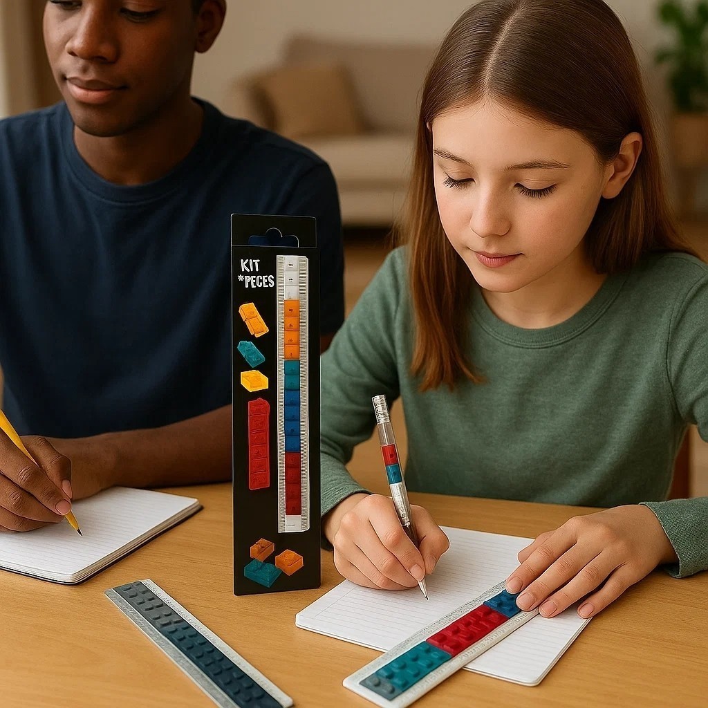 Kit 12 Réguas Blocos Coloridos Encaixe Sortido Brinquedo Educativo Criativo Infantil Montar Oferta