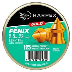 Chumbinho Harpex Fenix Gold Alta Penetração 5.5mm (.22) - 125un