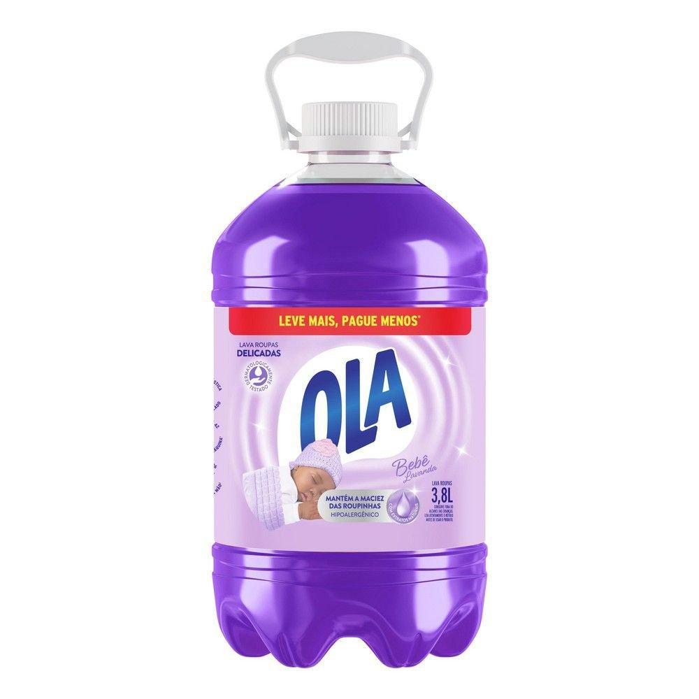 Sabão Líquido para Roupas Finas e Delicadas Ola Bebê Lavanda 3,8l