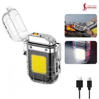 Isqueiro Plasma Recarregavel Prova D'agua Com Lanterna Led - AL-B5772