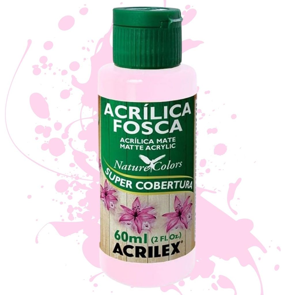 Tinta Acrílica Fosca Nature Colors 60ml - 813-rosa Bebe - Acrilex