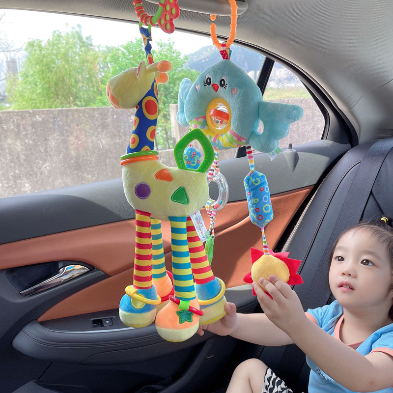Assento de segurança do bebê cabeceira vento carrilhão conforto boneca carro cama carrilhão 0-1-2 anos de idade carrinho