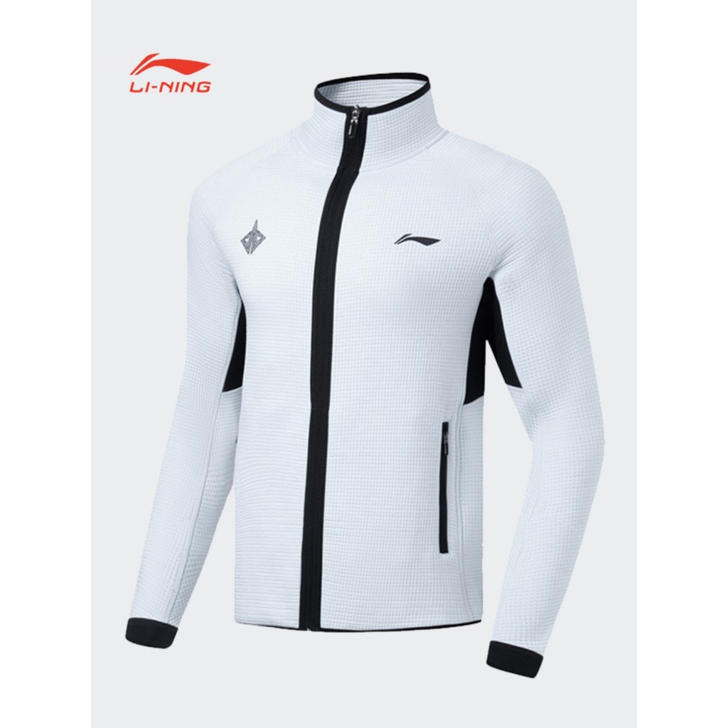 Li Ning moletom masculino primavera série de basquete moda confortável respirável Regular Casual Cardigan moletom sem ca