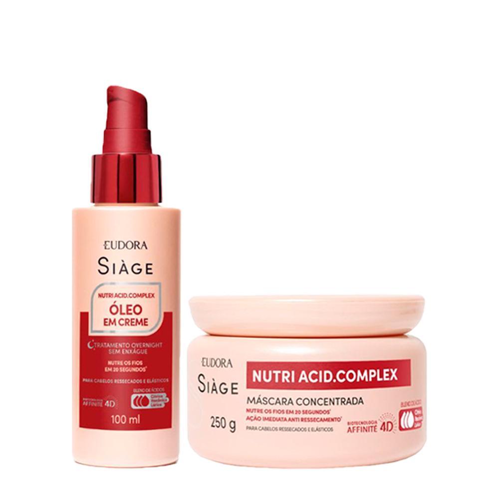Kit Eudora Siàge Nutri Acid Óleo Creme 100ml Másc 250g 2un