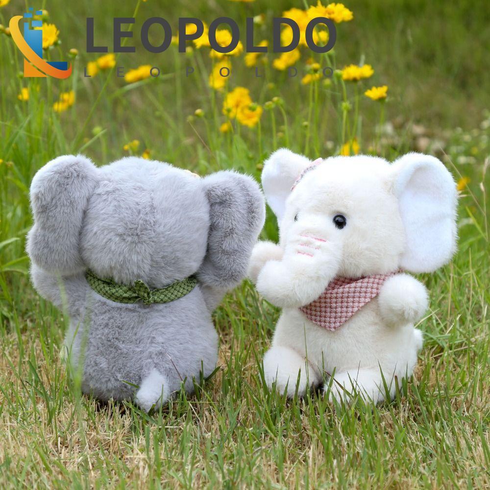 Boneca De Pelúcia De Elefante LEOPOLDO , Lenço De Algodão PP Abraçando Brinquedo , Recheado Com Laço De Orelha Grande Fo