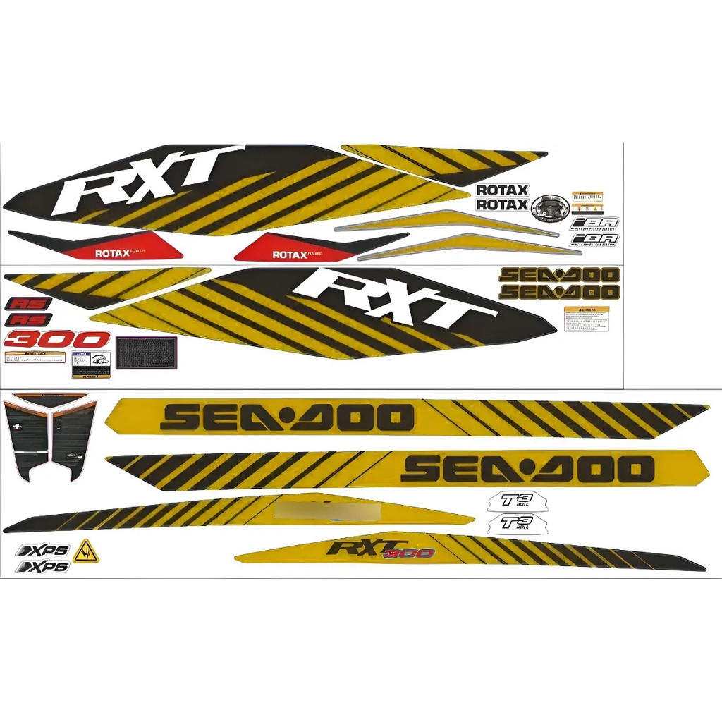 Adesivo Faixa Jet Ski Seadoo Rxt 300 2016 Laranja