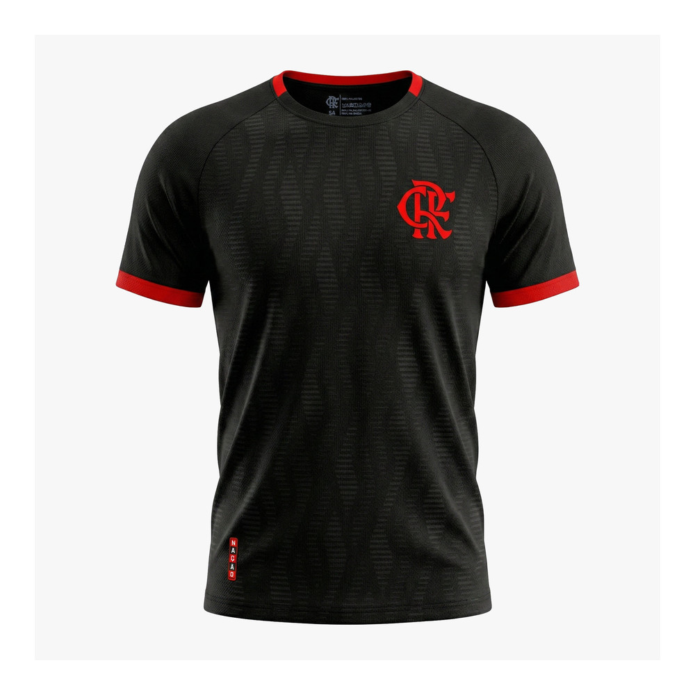 Camisa Do Flamengo Infantil Third Preta CRF Torcedor Casual