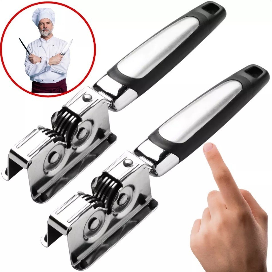 Afiador de Faca Profissional Aço Inoxidável Amolador de Faca 3 Afiadores Tesoura Lâmina e Canivete em Oferta na Shopee