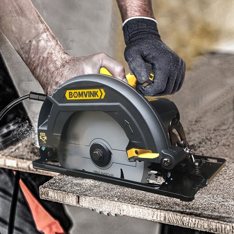 Serra Circular 220V/127V 7.1/4 Polegadas 185mm 1350W para Madeira 4900rpm Profissional Com LASER