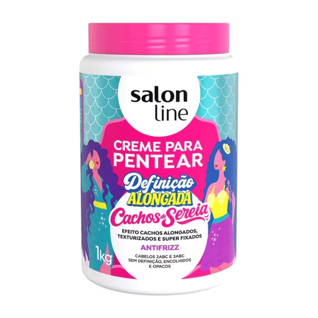 CREME PARA PENTEAR DEFINIÇÃO ALONGADA CACHOS DE SEREIA SALON LINE 1KG em Oferta na Shopee