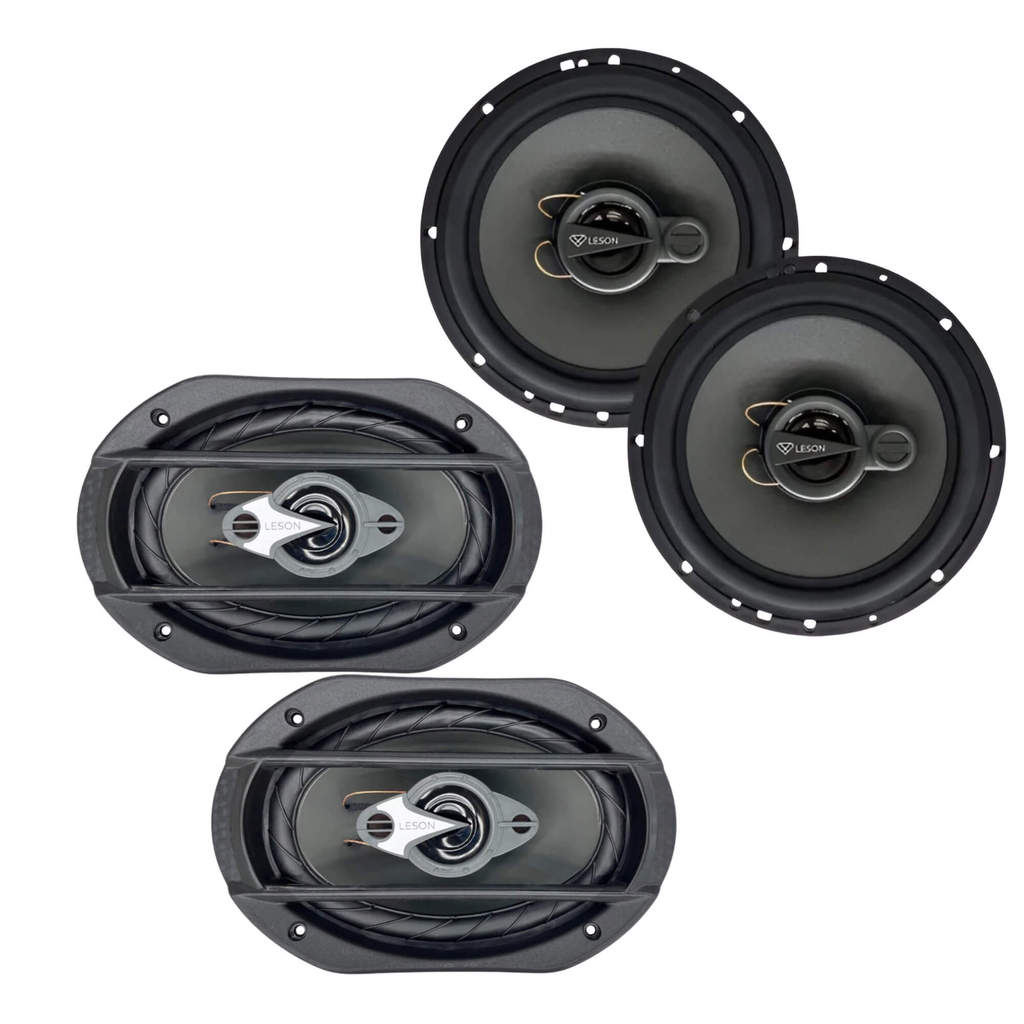 Kit Qualidade e Potência Leson: Alto-Falantes LD69-TX 6x9 320W + Alto-Falantes LD6-TX 6" 140W