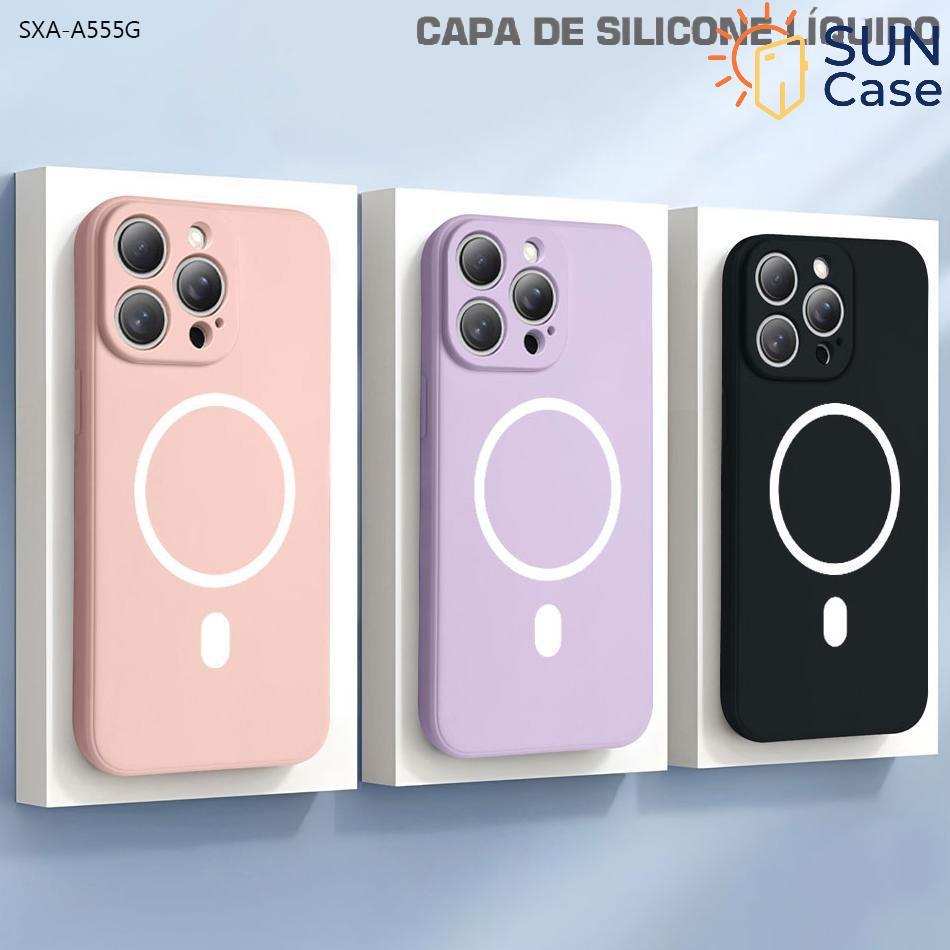 Capa Para Samsung Galaxy A55 A54 A35 A34 A32 4G 5G Capinha De Líquido Silicone Proteção Macio Case 0062 ZBYT