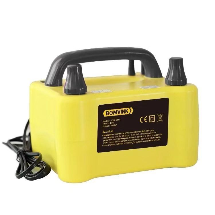 Inflador Bomba Compressor De Encher Balões Bexigas 2 Bicos