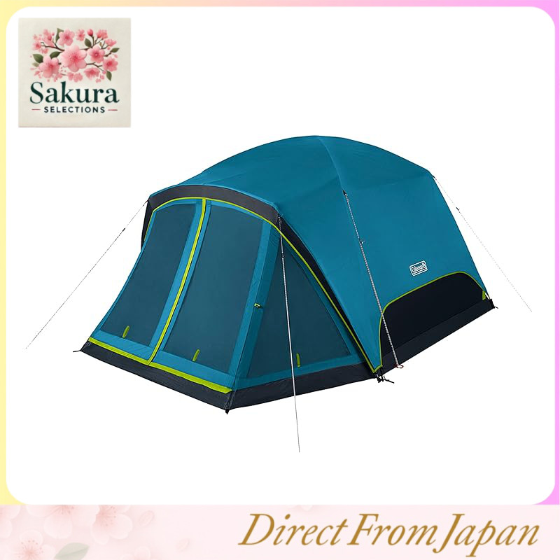 Coleman Skydome Weather-Resistant Tent with Rainfly & Carry Bag – Quick 5-Minute Setup for 2, 4, 6, or 8 People, Enhanced Headroom